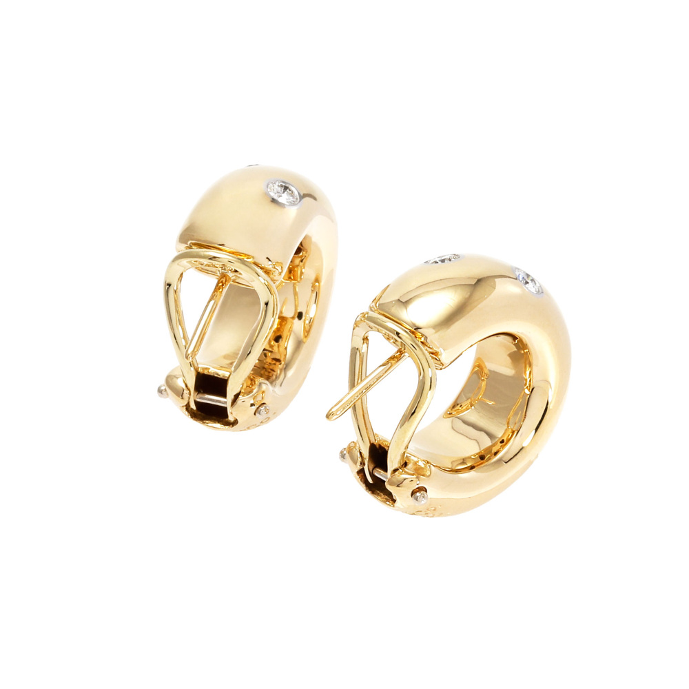 Tiffany & Co. Dots Earrings Platinum & 18K Yellow Gold Diamond