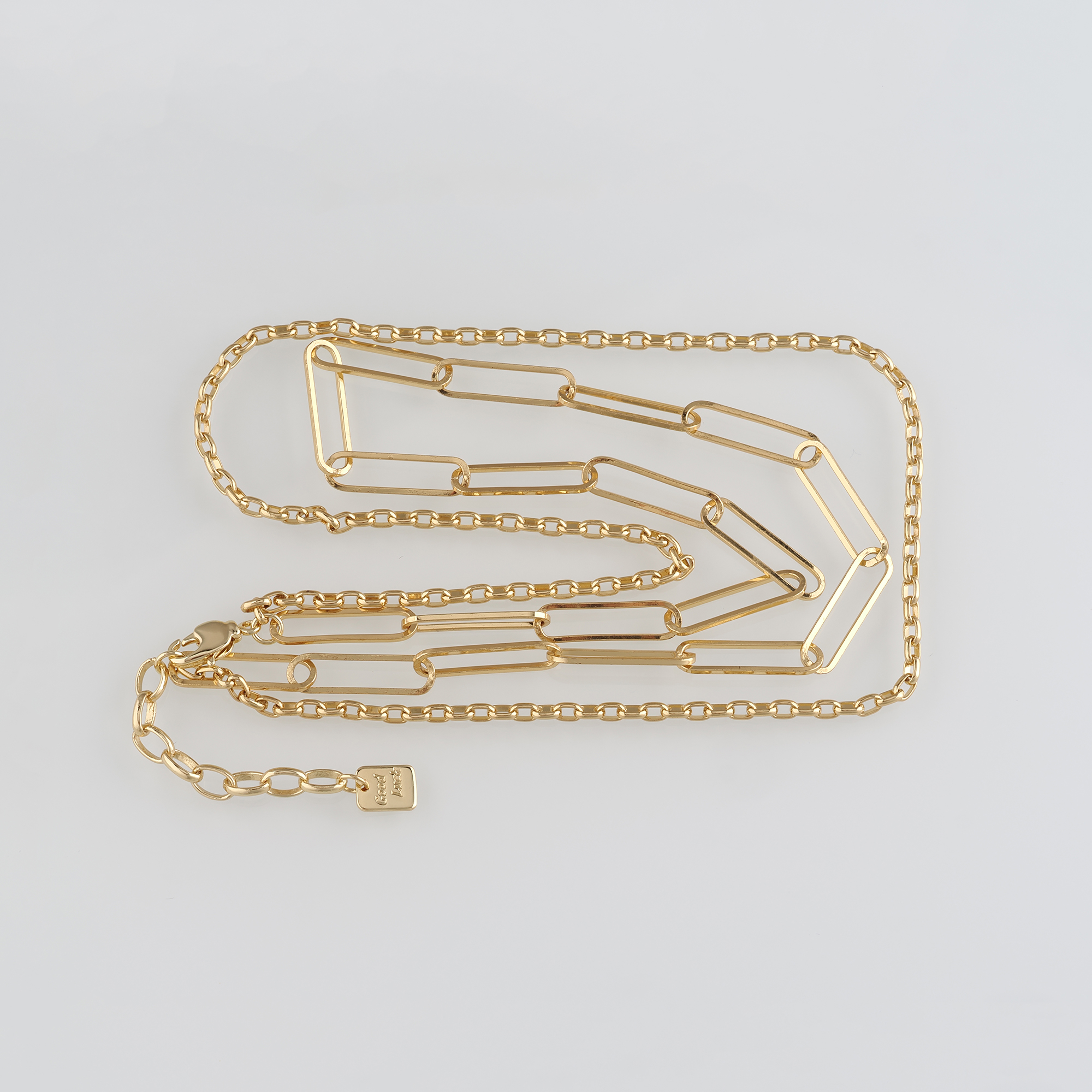 18K Gold Filled Oval Link Necklace,Cable Chain,Minimalist Necklace,Paper Clip Chain Necklace,Adjustable Necklace