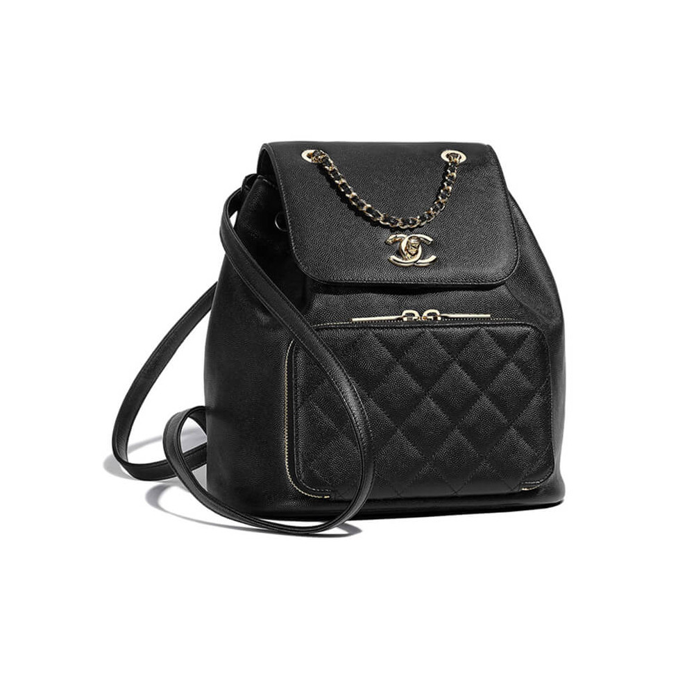Chanel Business Affinity Mini Backpack in Black Caviar 25.4cm