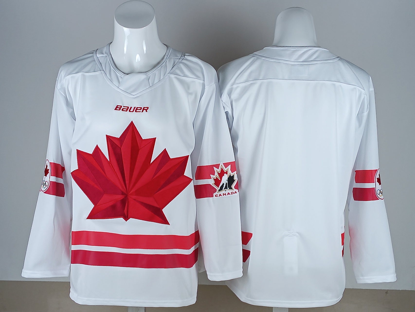 Men's Canada Hockey White 2026 Winter Olympics Blank Jersey
