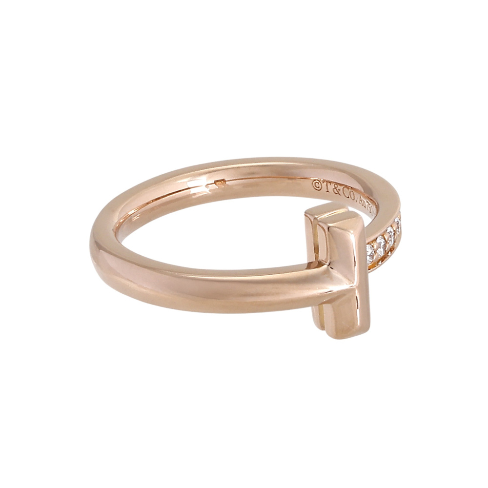 Tiffany & Co. Tiffany T Ring 18K Rose Gold Diamond 67795296