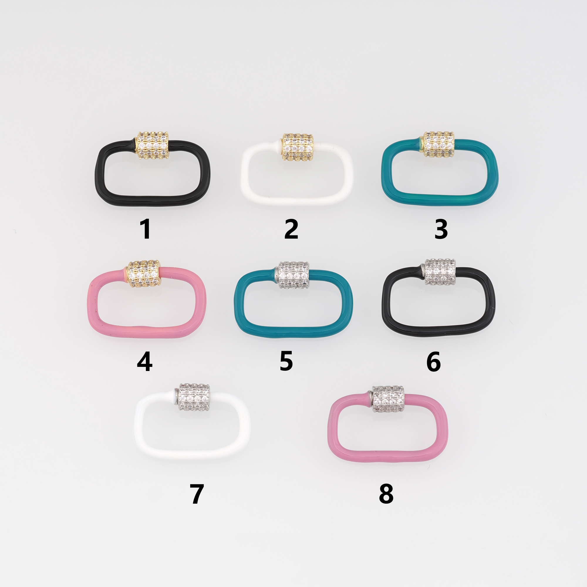 18K Gold Filled Oval Carabiner Clips,Dainty Screw Clasp Lock for DIY Jewelry Finding Necklace Bracelet