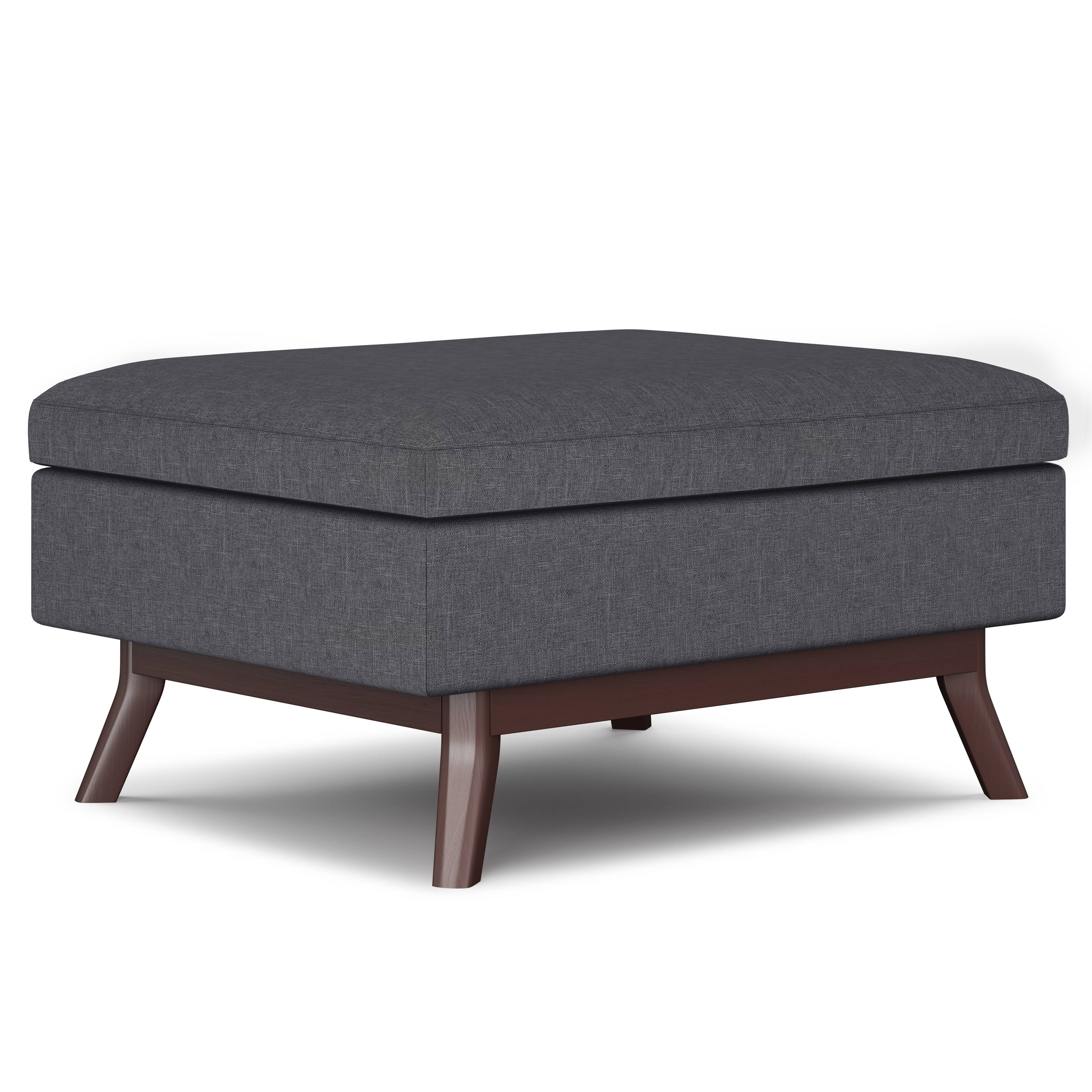 Wyndenhall Ethan Mid Century Modern Rectangle Table Ottoman - 34x22W x 26x22D x 18.5x22H - Natural