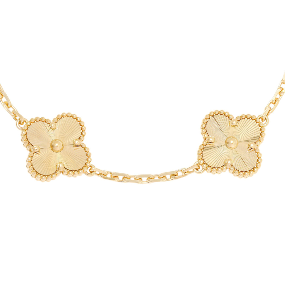Van Cleef & Arpels Vintage Alhambra 5 Motifs Bracelet 18K Yellow Gold VCARP3JK00