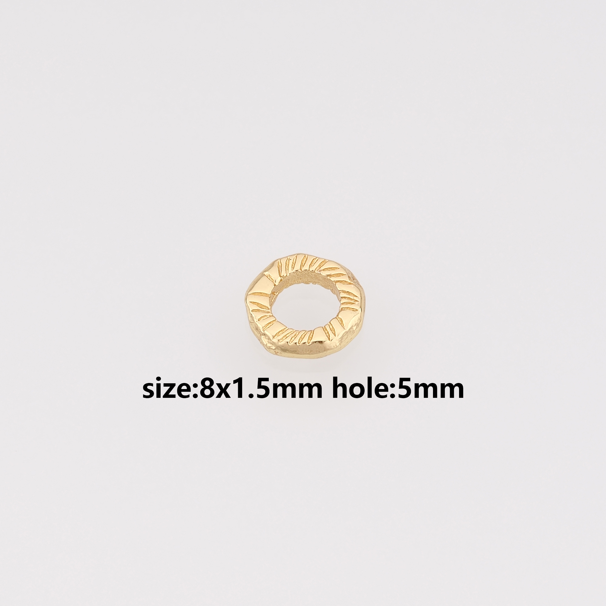 20Pcs 18K Gold Filled Round Flat Spacer Beads,Dainty Round Spacer Beads,DIY Jewelry Making Supply