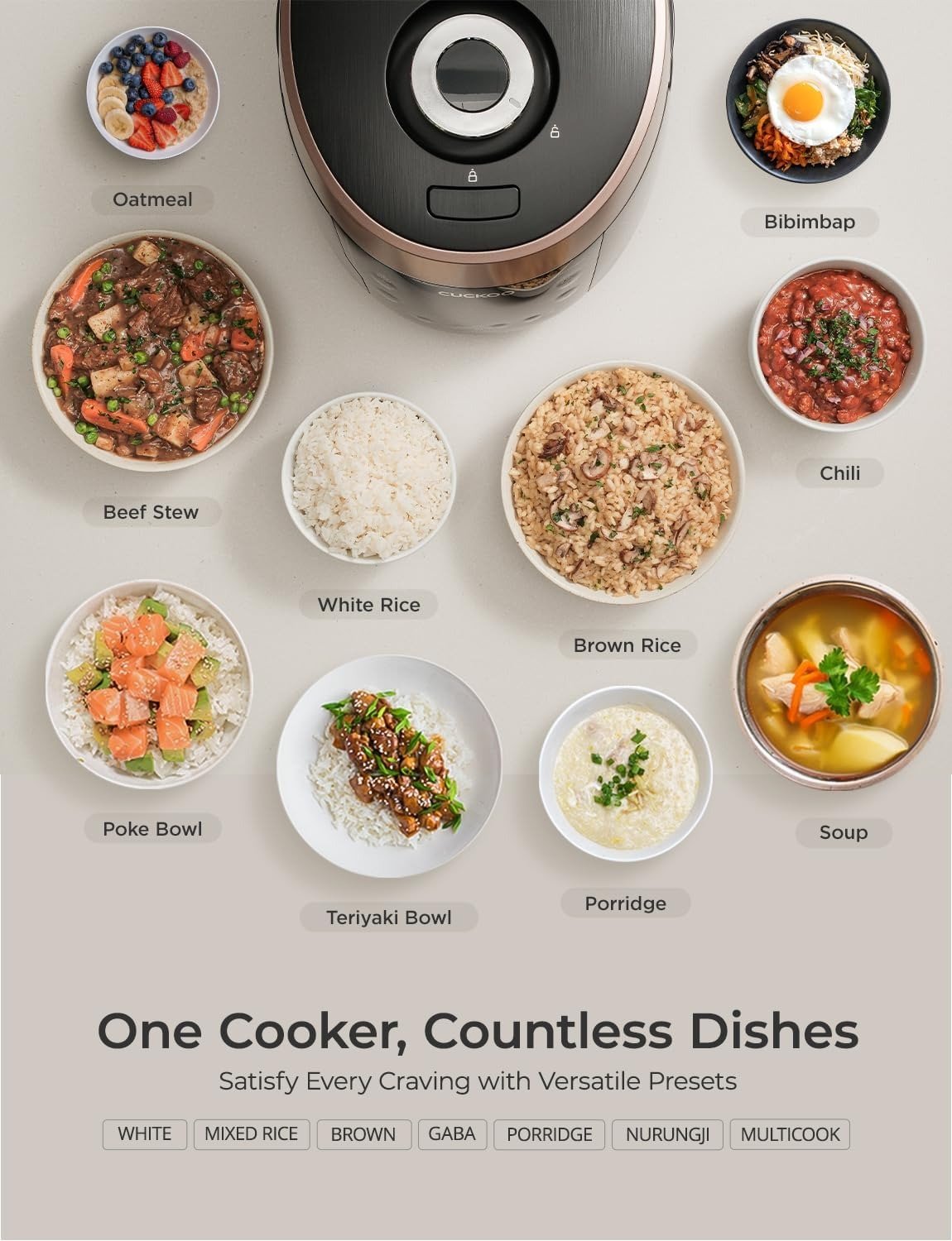 High Pressure Rice Cooker 10-Cup Uncooked / 20-Cup Cooked with Nonstick Inner Pot, Large Rice Maker with 13 Menu Options and Steam Plate, Fuzzy Logic Tech, Voice Guide, Black