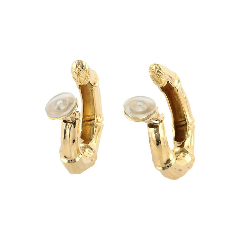 Cartier Bamboo Earrings 18K Yellow Gold