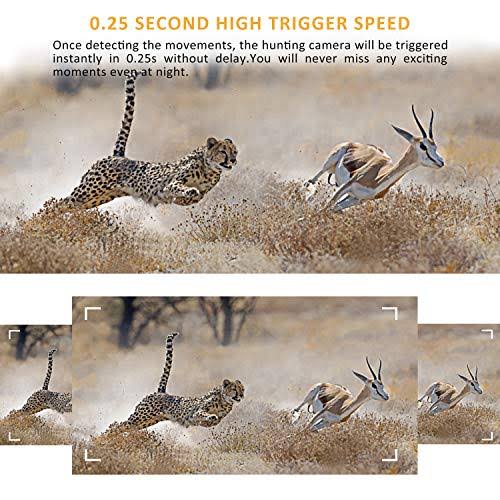 OUDMON Trail Game Camera 30MP 1080p 30FPS FHD Waterproof IP67 Hunting Scouting