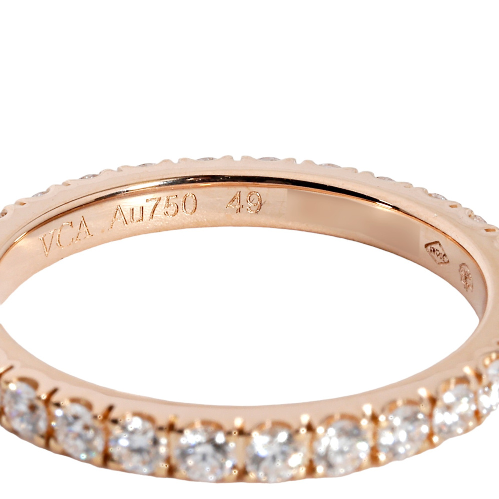 Van Cleef & Arpels Felicite Eternity Ring 2.1mm 18K Rose Gold Diamond VCARP7RH00