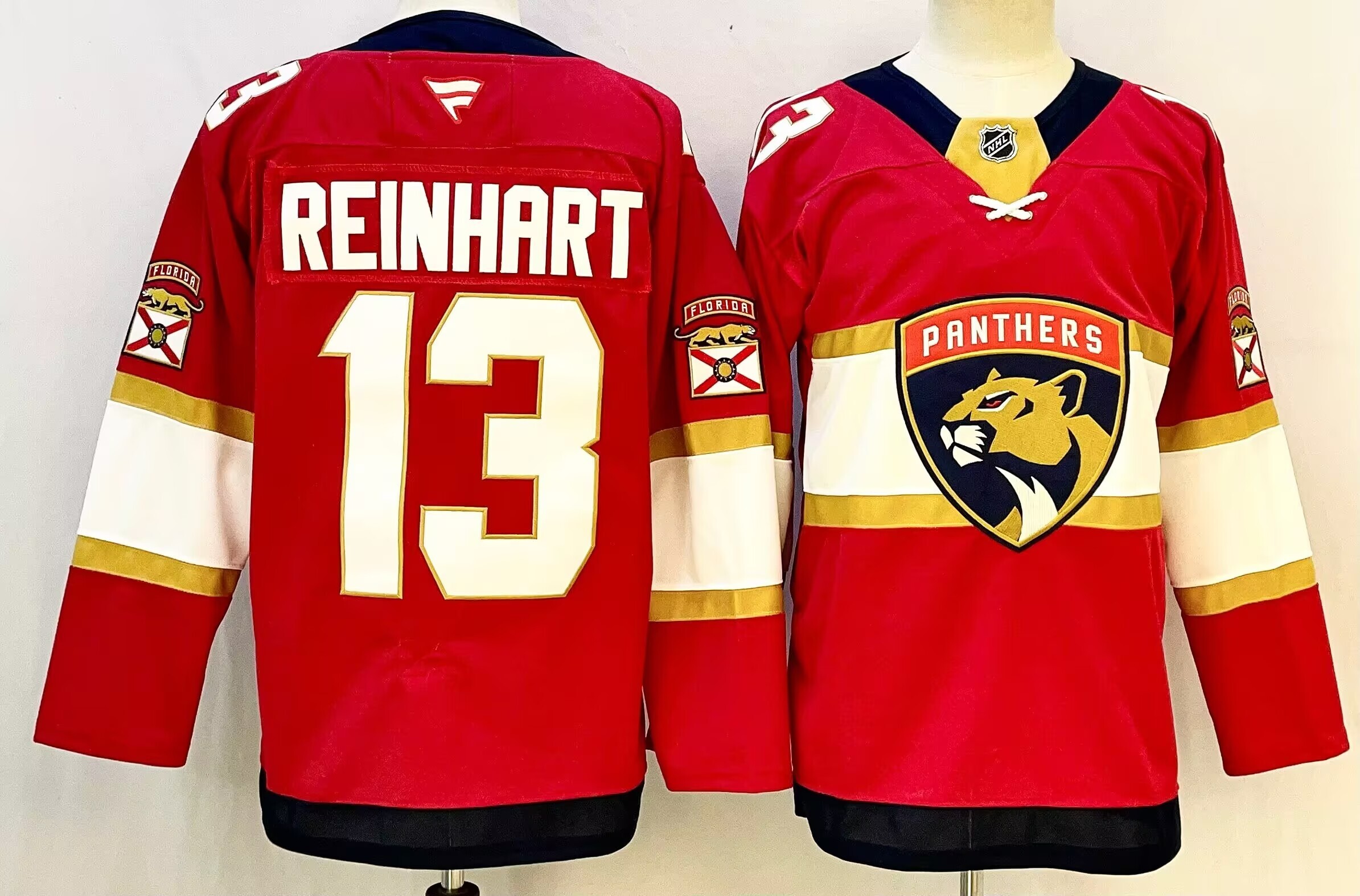 Men's Florida Panthers Sam Reinhart #13 Fanatics Red Player Jersey