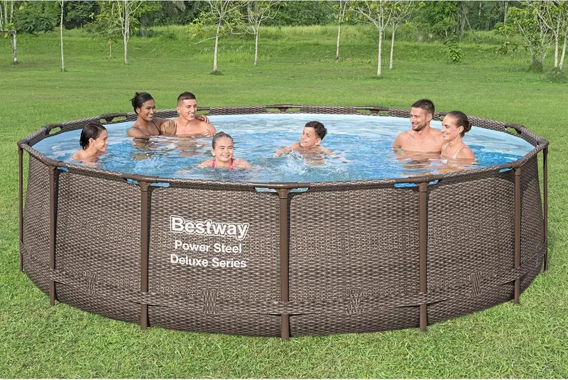Power Steel Round Above-Ground Pool – Complete Backyard Set with 1000 GPH Filter Pump