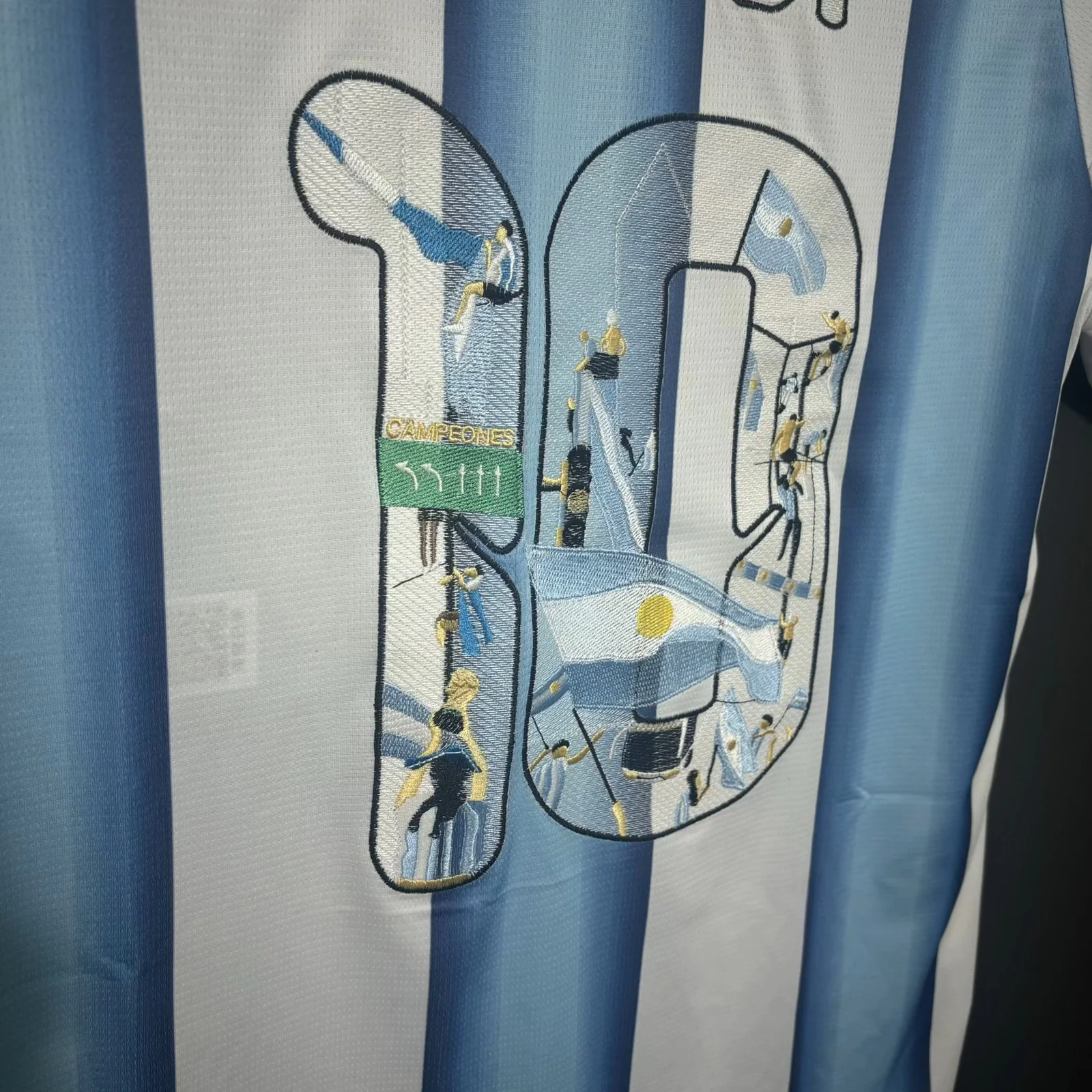 Messi #10 Argentina 2026 Home Embroidered Jersey S-XXL Fan Version(No Front Number)