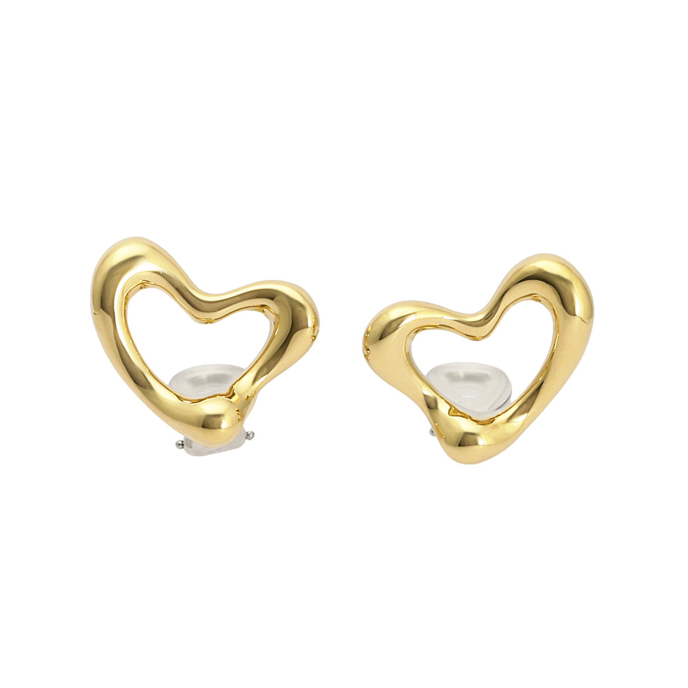 Tiffany & Co. Open Heart Elsa Peretti Earrings 18K Yellow Gold 90179928