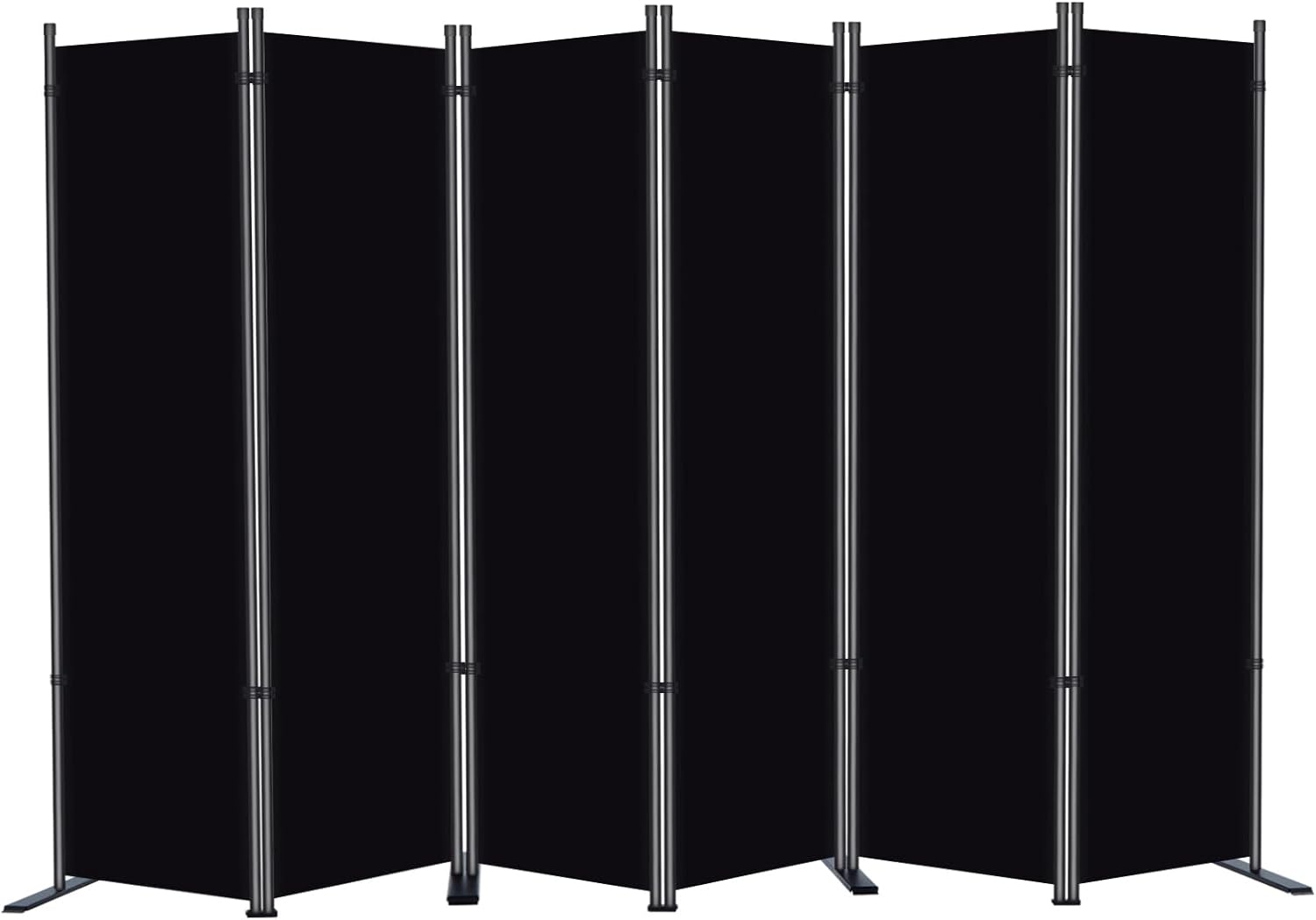 RANTILA 3 Panel Privacy Screen, 6 Ft Tall Folding Privacy Screen Room Dividers, Freestanding Room Partition Wall Dividers, 102''W x 20''D x 71''H, Black