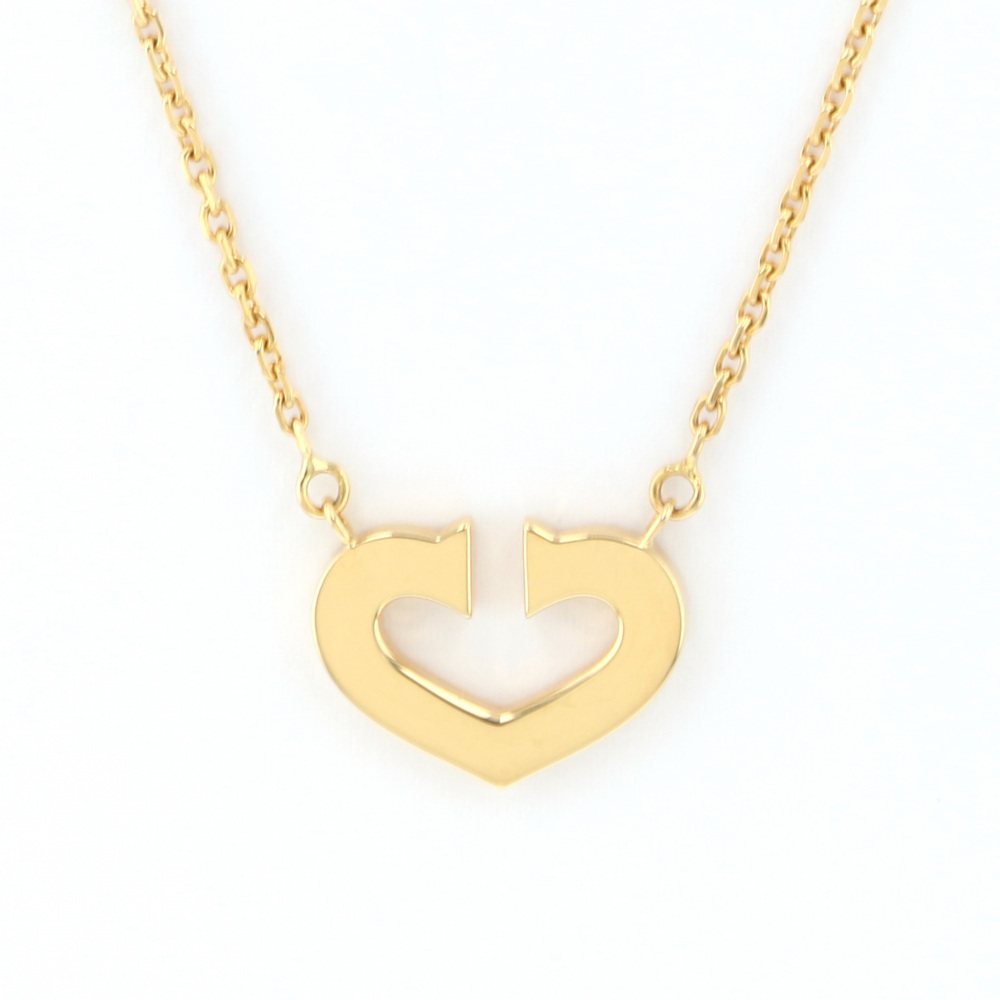Cartier C Heart Necklace 18K Yellow Gold