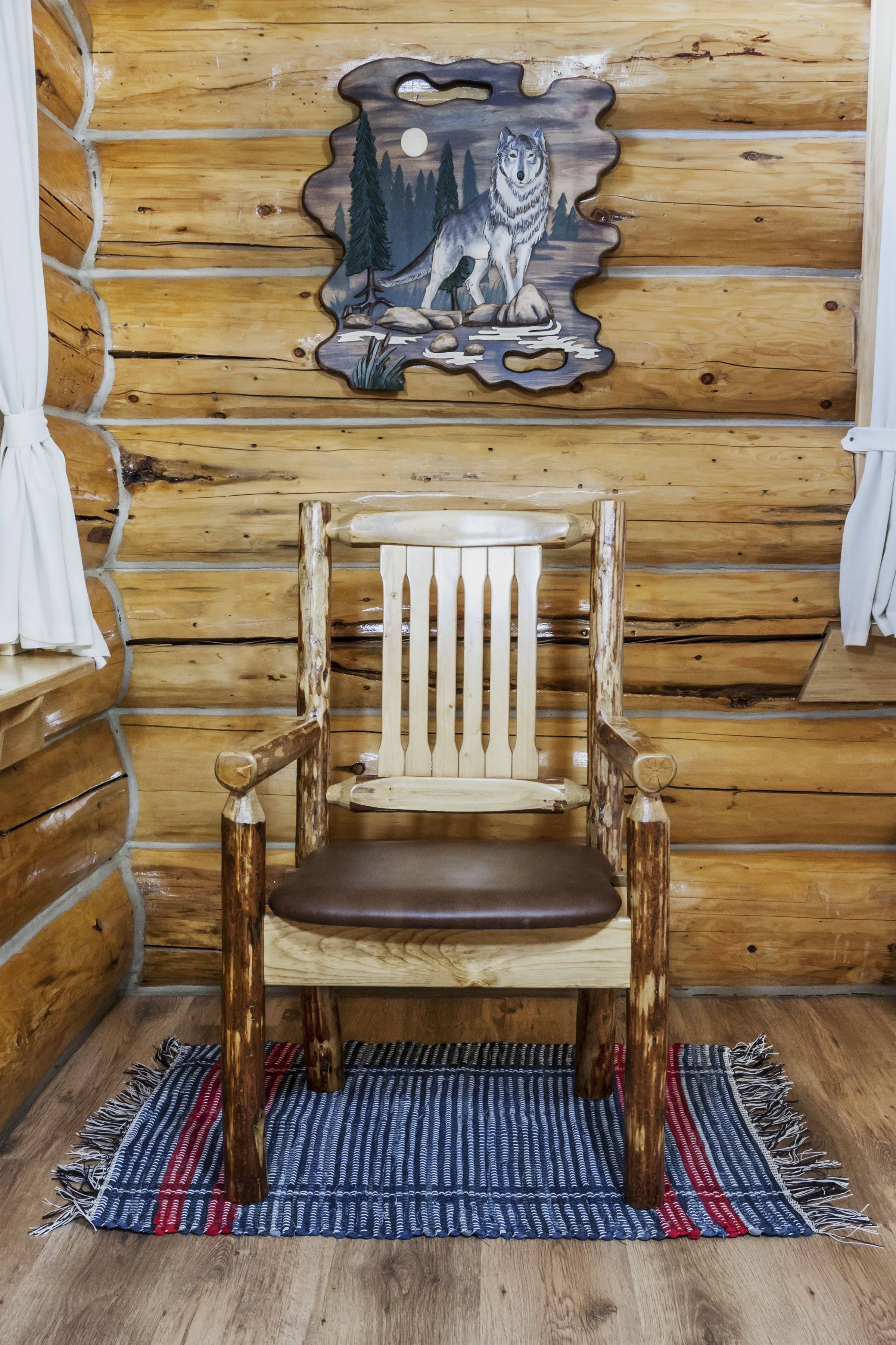 Montana Woodworks MWGCCASCNSADD Glacier Country Captain's Chair