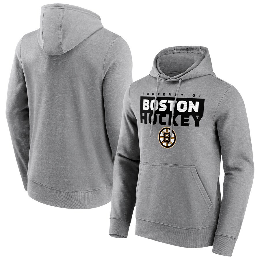 Men's Boston Bruins Fanatics Branded Gain Ground Hoodie - Sports Grey