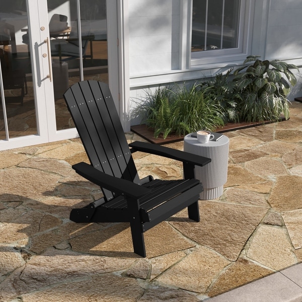 AllWeather Poly Resin Folding Adirondack Chair
