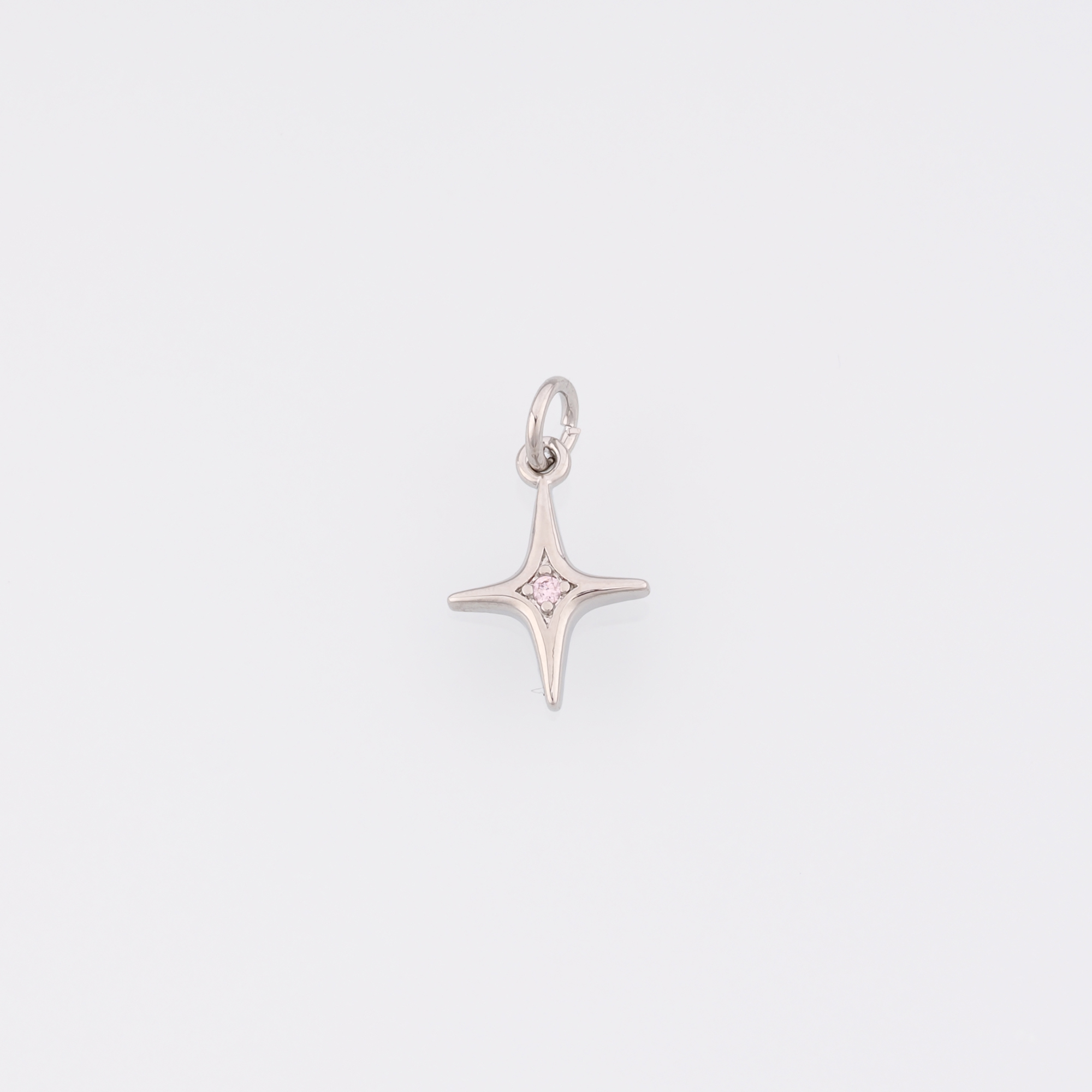 18K Gold Filled North Star Pendant,CZ Micro Pave Celestial Charm Earrings Necklace for DIY Jewelry Making Supply