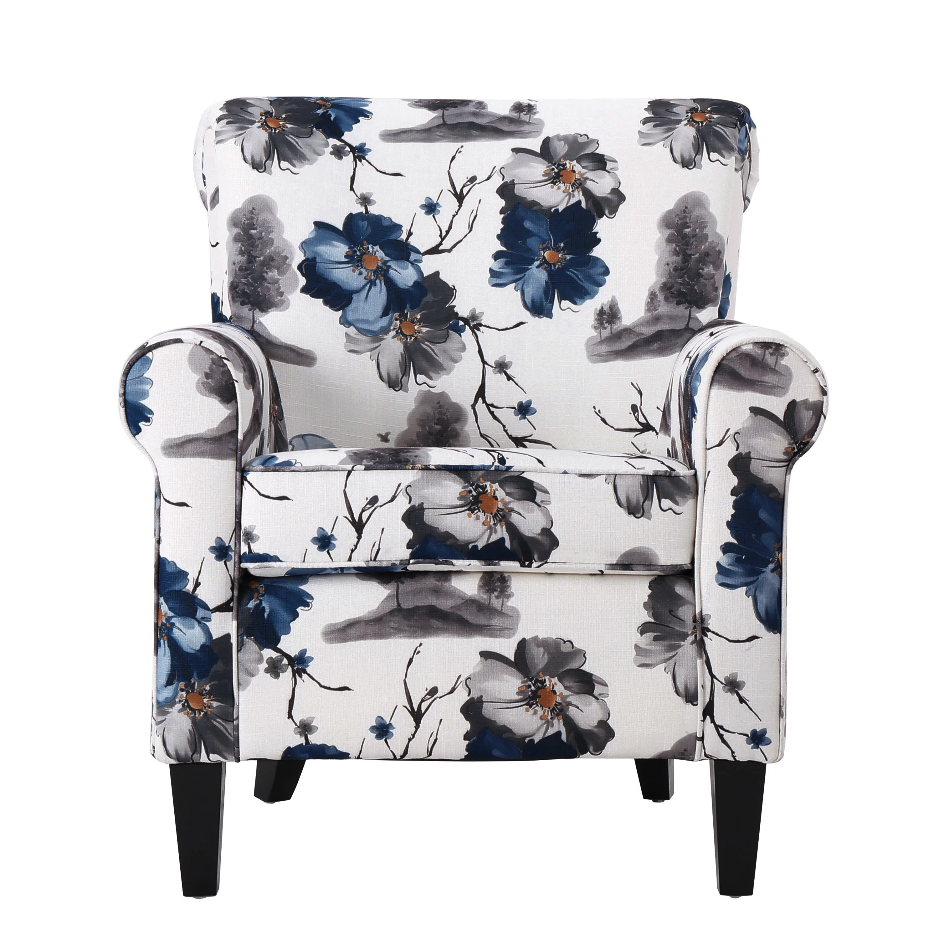 Manon Indoor Contemporary Fabric Club Chair, Multicolor
