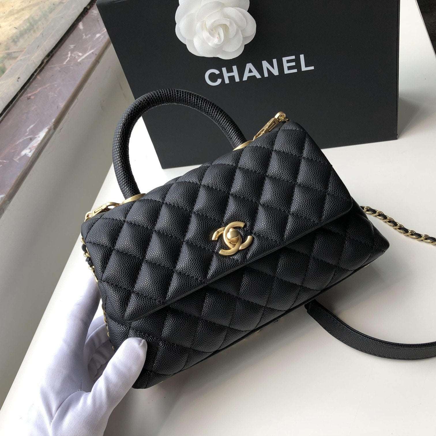 Chanel small flap Bag With Coco Handle