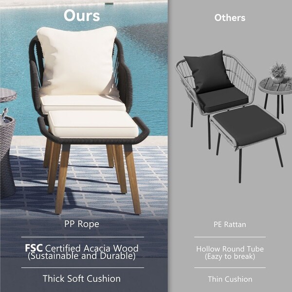 5 Pieces Patio Furniture Chair Sets,Patio Conversation Set