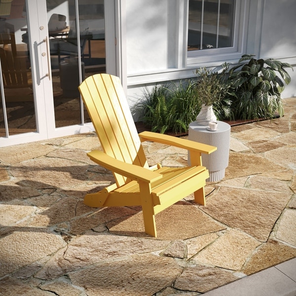 AllWeather Poly Resin Folding Adirondack Chair
