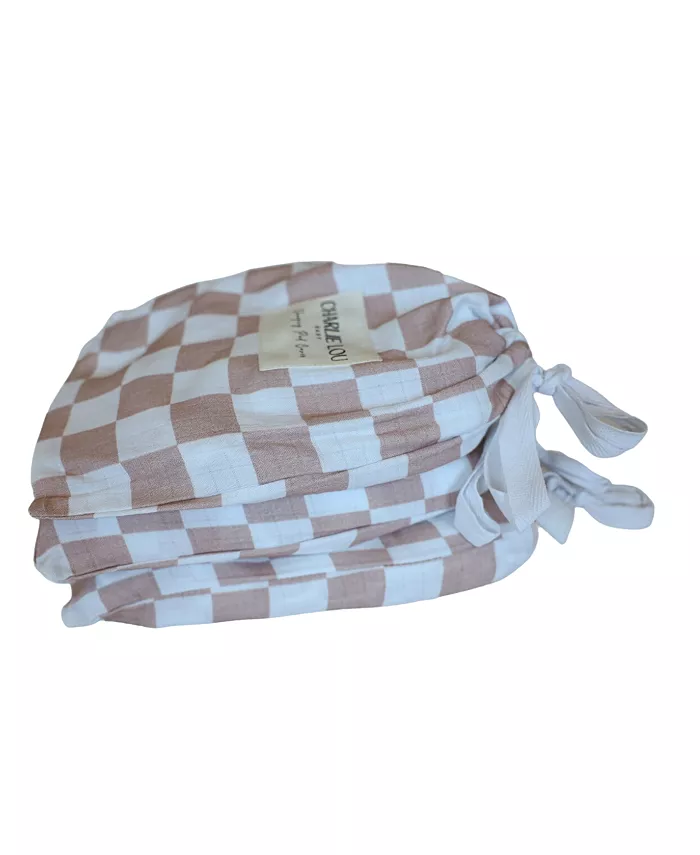 Charlie Lou Baby Baby Boys or Baby Girls Checkered Luxe Swaddle