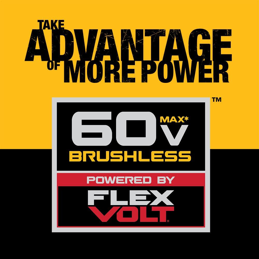 DEWALT 60V MAX 16in. Brushless Battery Powered Chainsaw Kit with (1) FLEXVOLT 3Ah Battery & Charger DCCS670X1