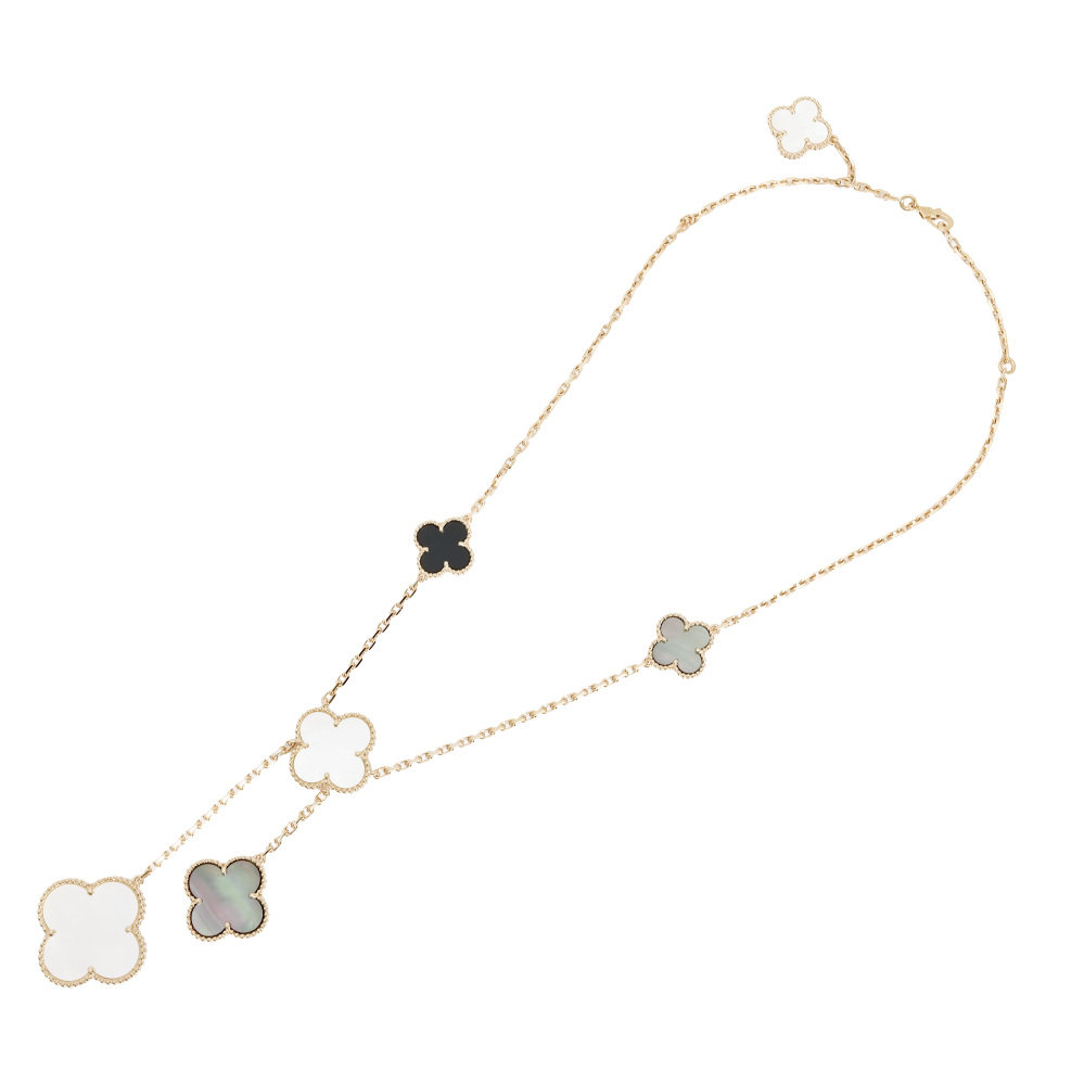 Van Cleef & Arpels Magic Alhambra 6 Motifs Necklace 18K Yellow Gold VCARD79200