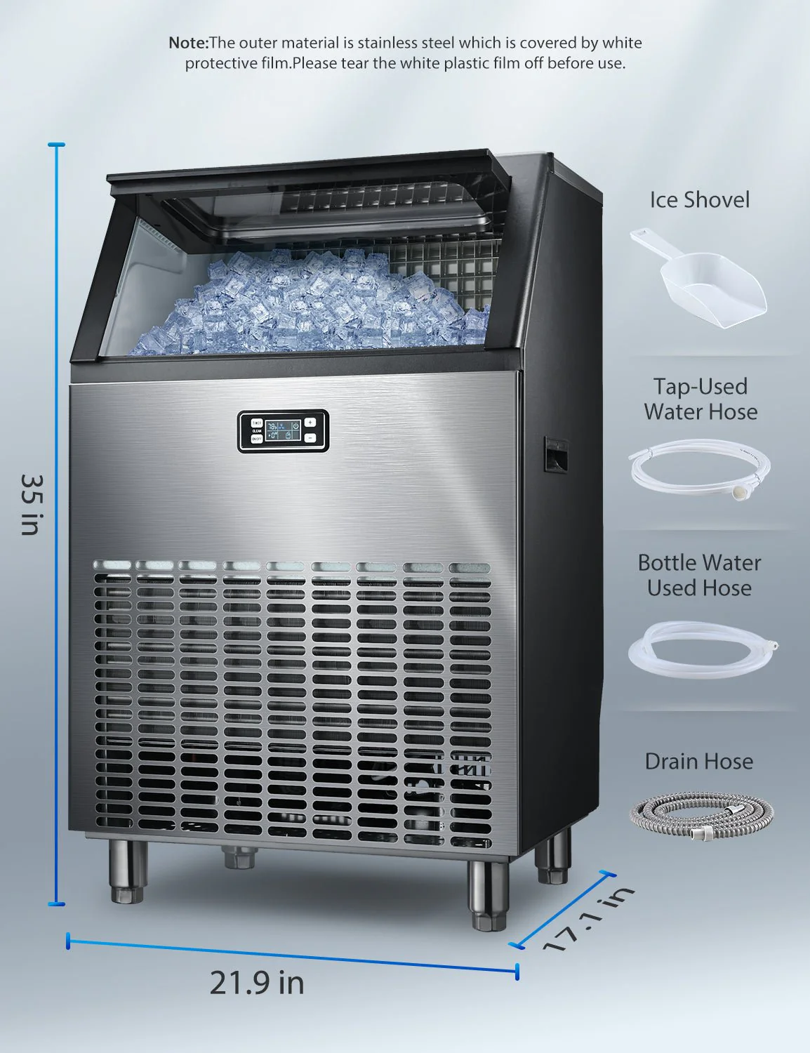 100LBS/200LBS/265LBS  Freestanding Commercial Ice Maker Z5845A