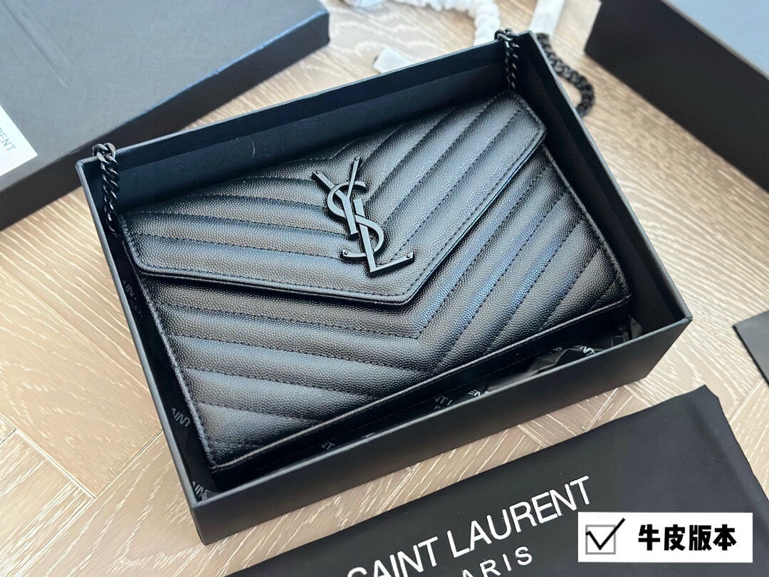YSL WOC Caviar Cowhide Chain Bag - cnluxepick