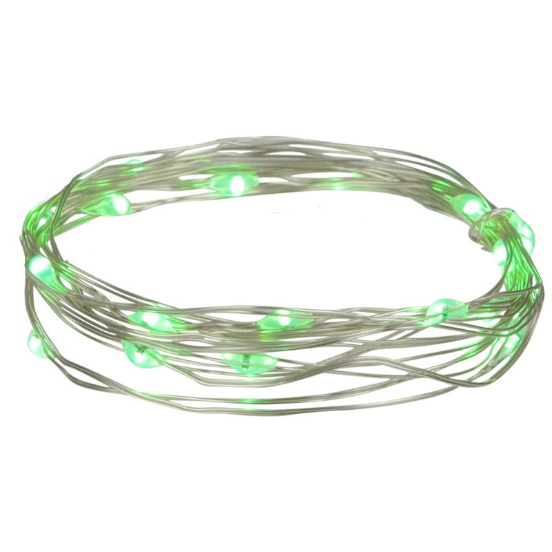Northlight LED Micro Fairy Christmas Lights - Green - 6ft Copper Wire - 20ct