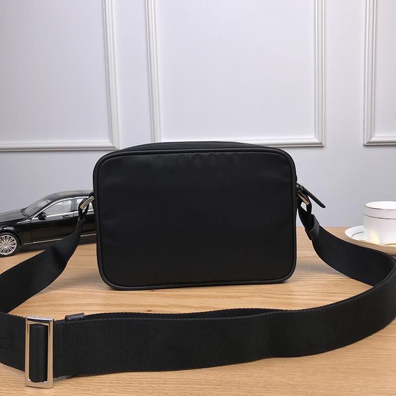 Prada Triangle Logo Re-Nylon And Saffiano Leather Black