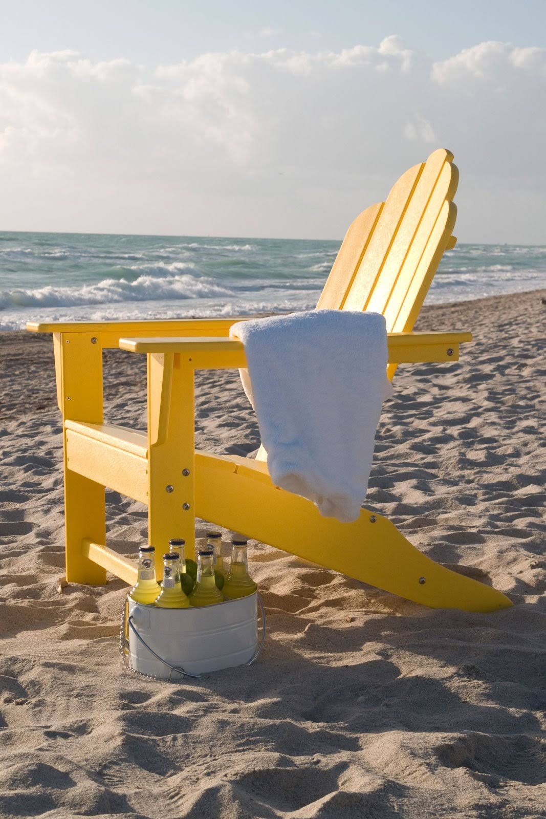 POLYWOOD Long Island Adirondack Chair - Sand