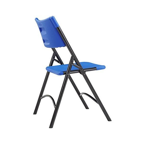 National Public Seating 604 Folding Chair, Blow Molded, Blue
