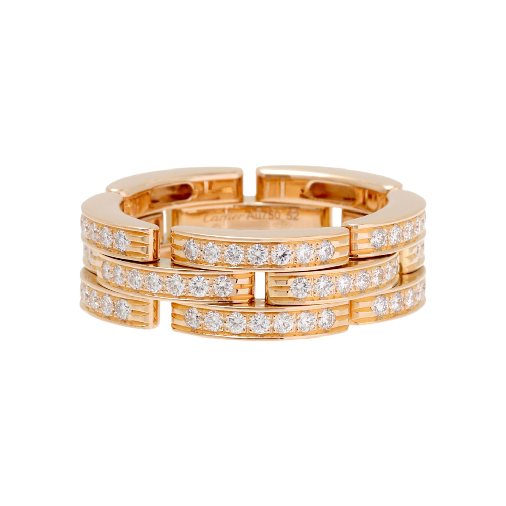 Cartier Mayon Pantale Ring 18K Rose Gold Diamond N4749100