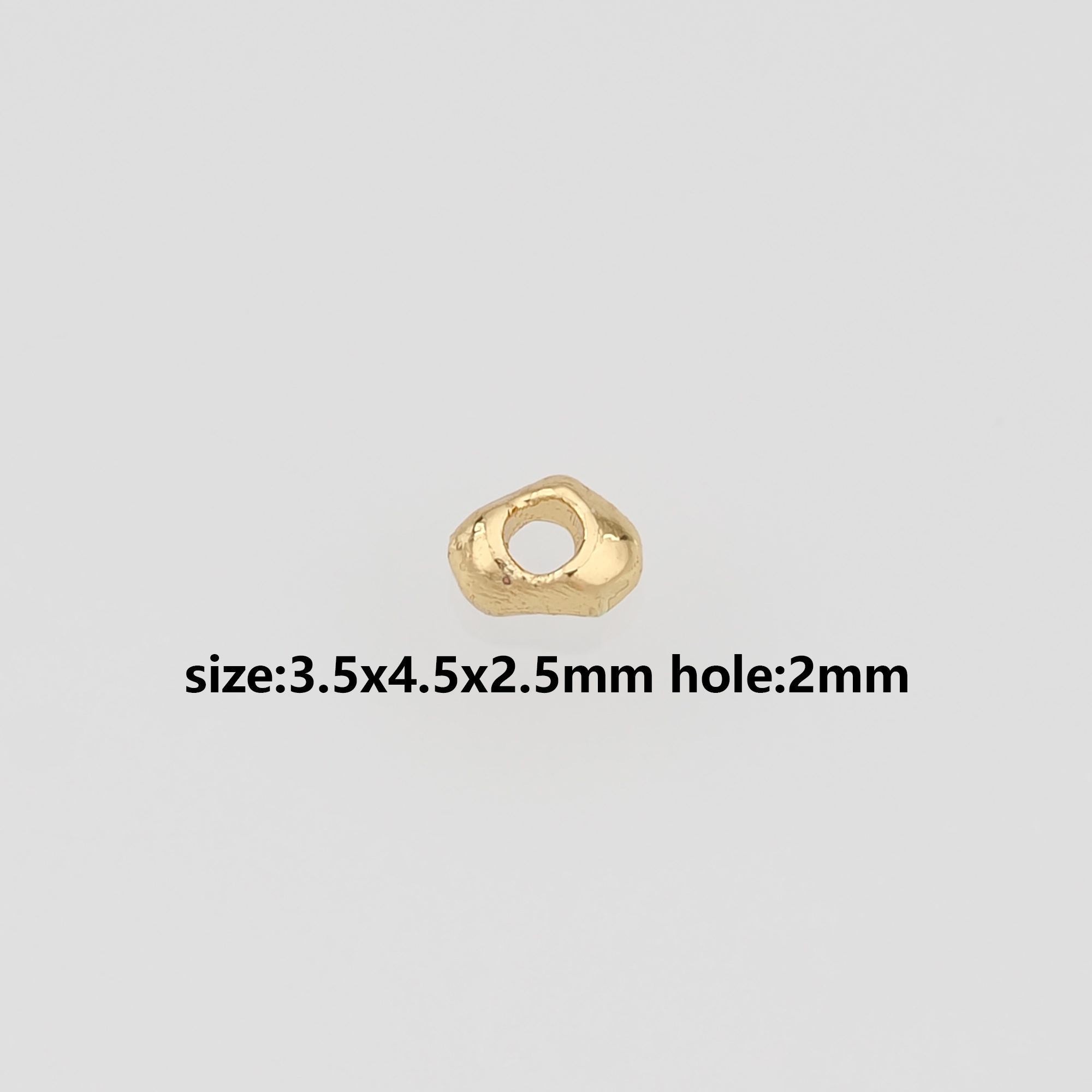 50Pcs 18K Gold Filled Irregular Spacer Beads,Irregular BeadBead for Bracelet Jewelry Necklace Making Supply