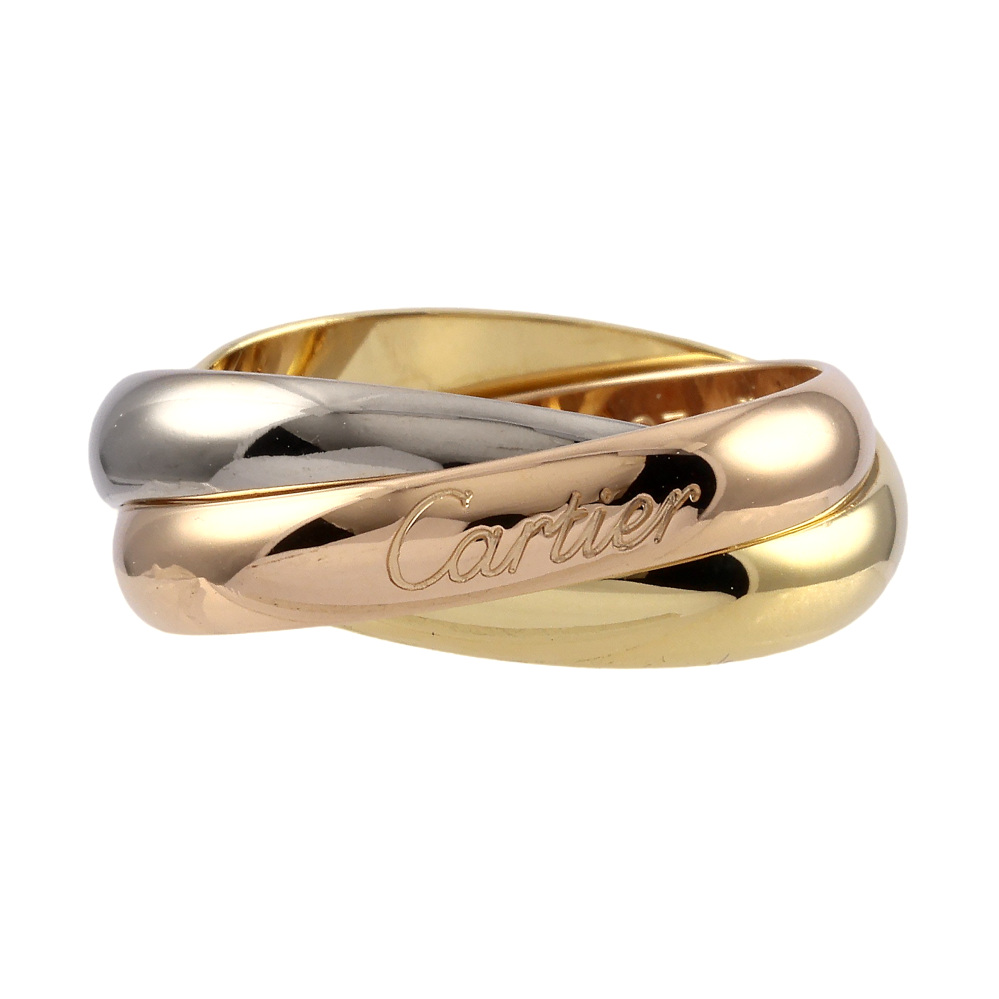Cartier Trinity Sone Ring Tri-Gold