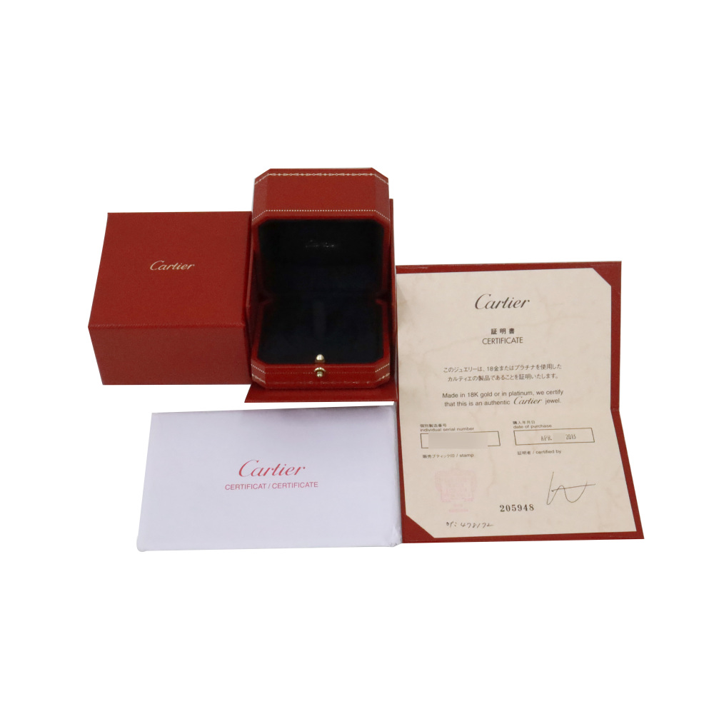 Cartier Love Three Soup Ring 18K Rose Gold & Ceramic Diamond B4097900