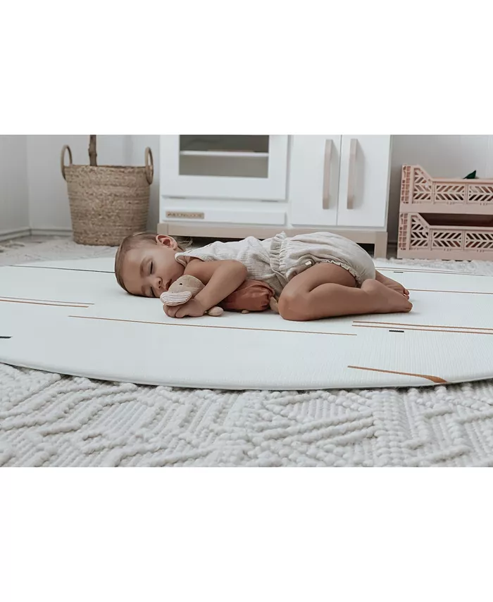 Little Bot Ofie Round Mat, Eze + Plants, baby play mat