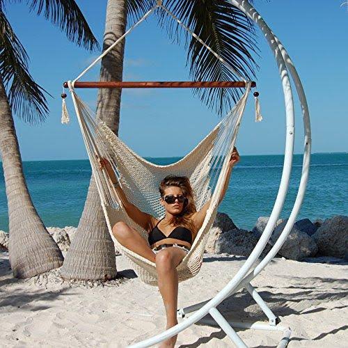 Large Caribbean Hammock Chair, Cream