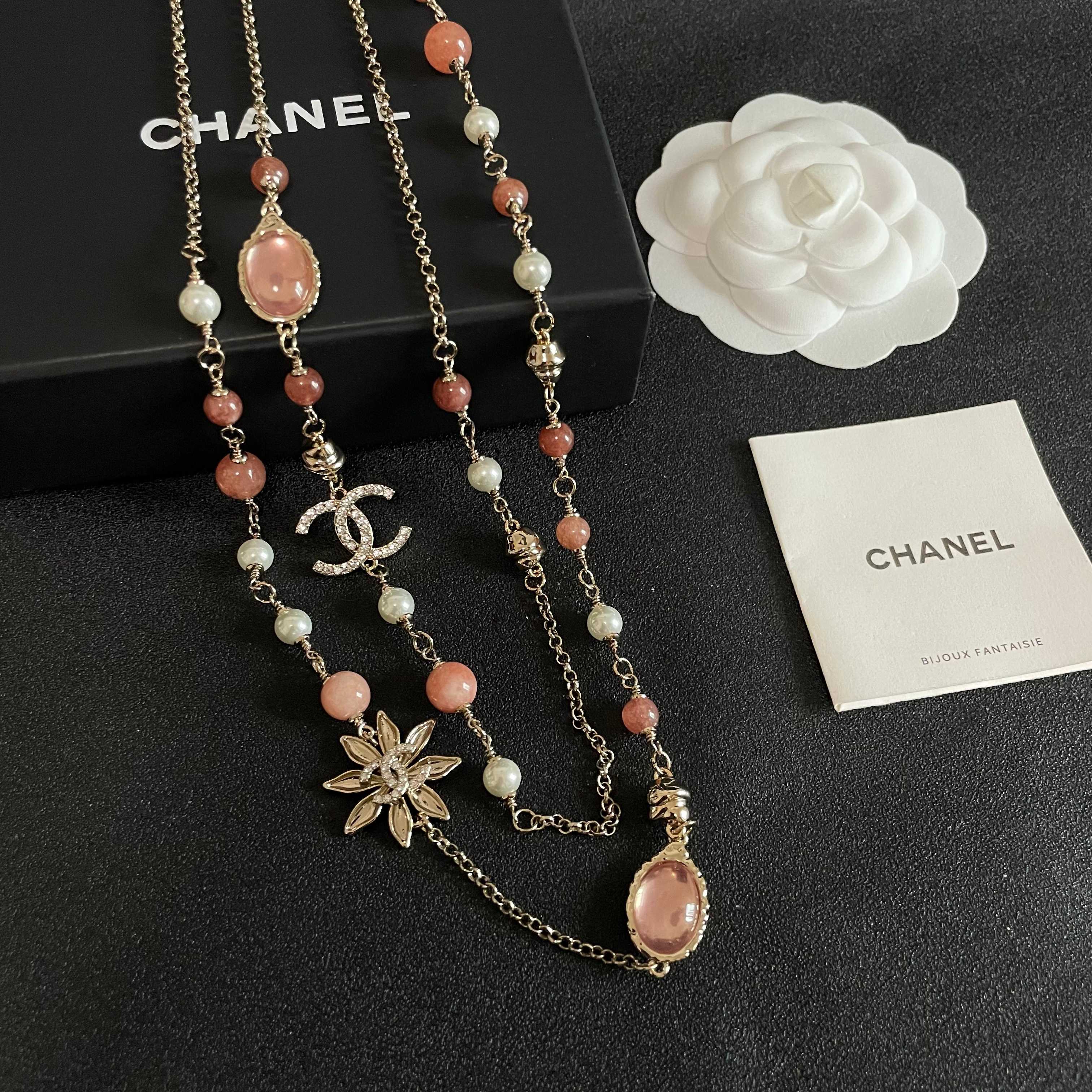 Chanel Letter Sweater Chain Necklace - cnluxepick