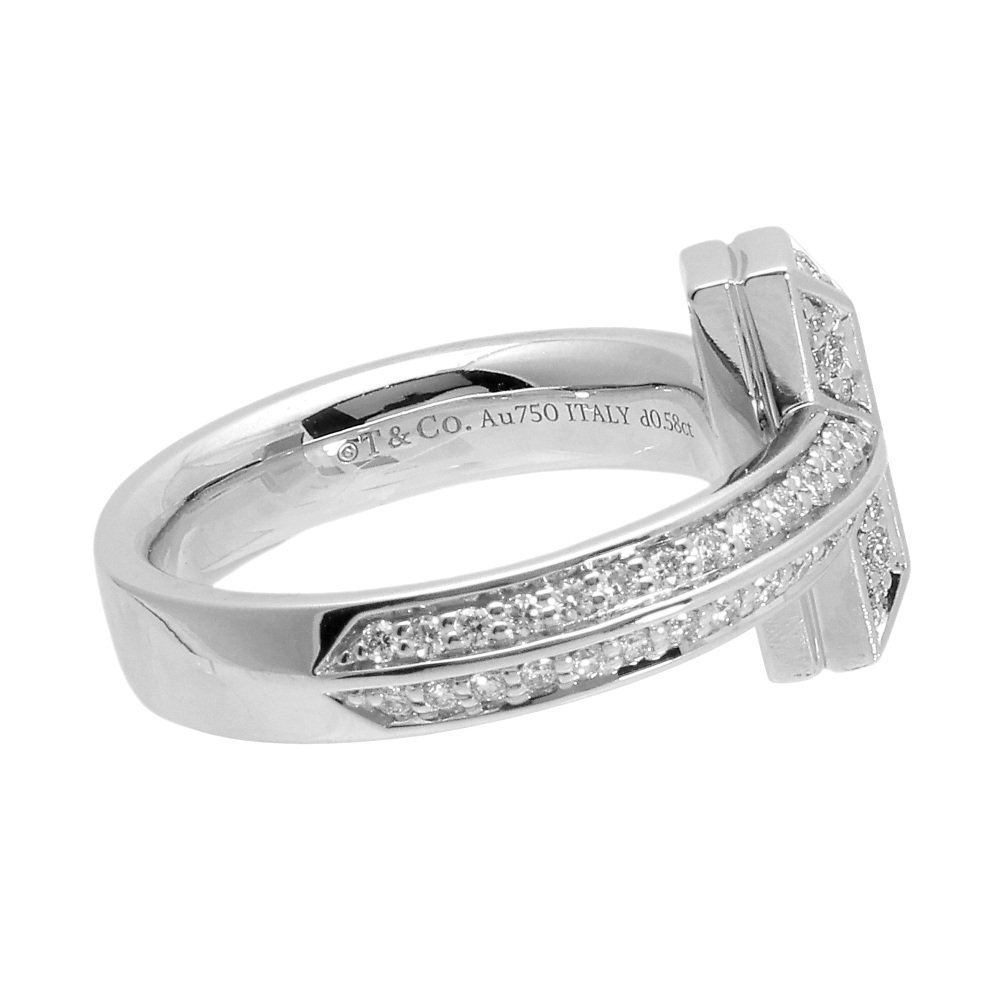 Tiffany & Co. Tiffany T T-one Ring 18K White Gold Diamond 68170095