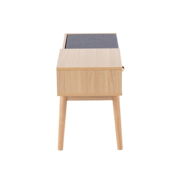 Telephone Polyester Wood Contemporary Bench Lumisource