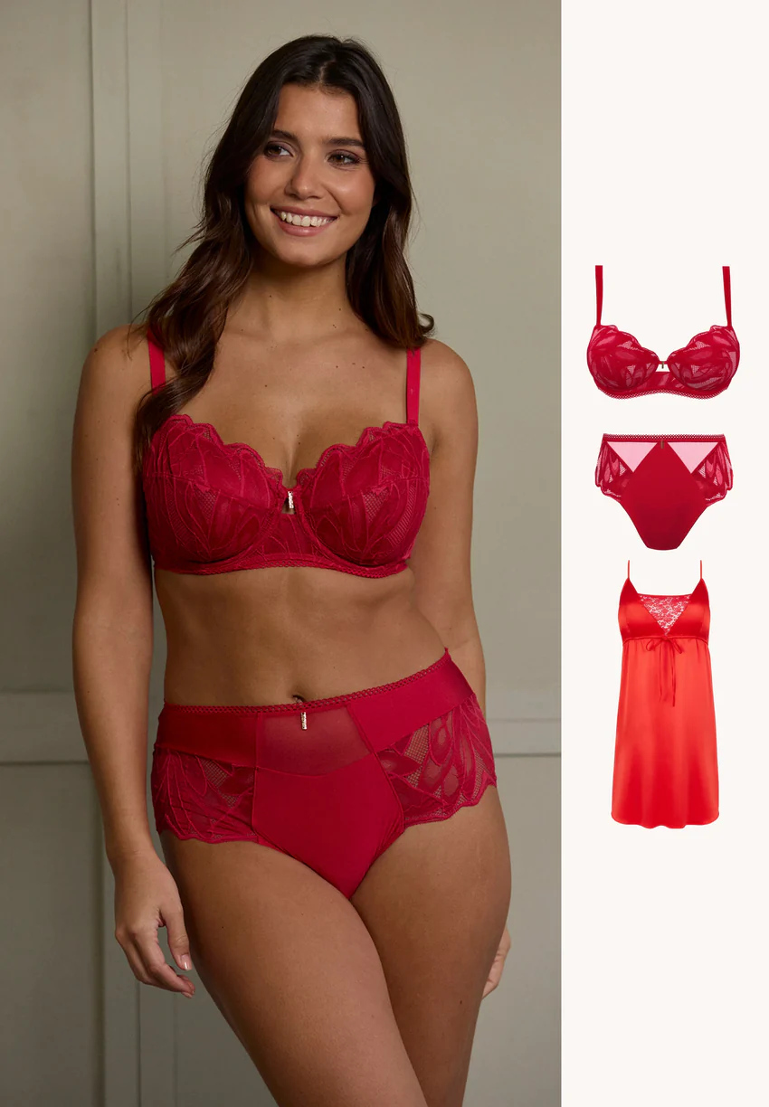 Ensemble Aliénor rouge avec nuisette