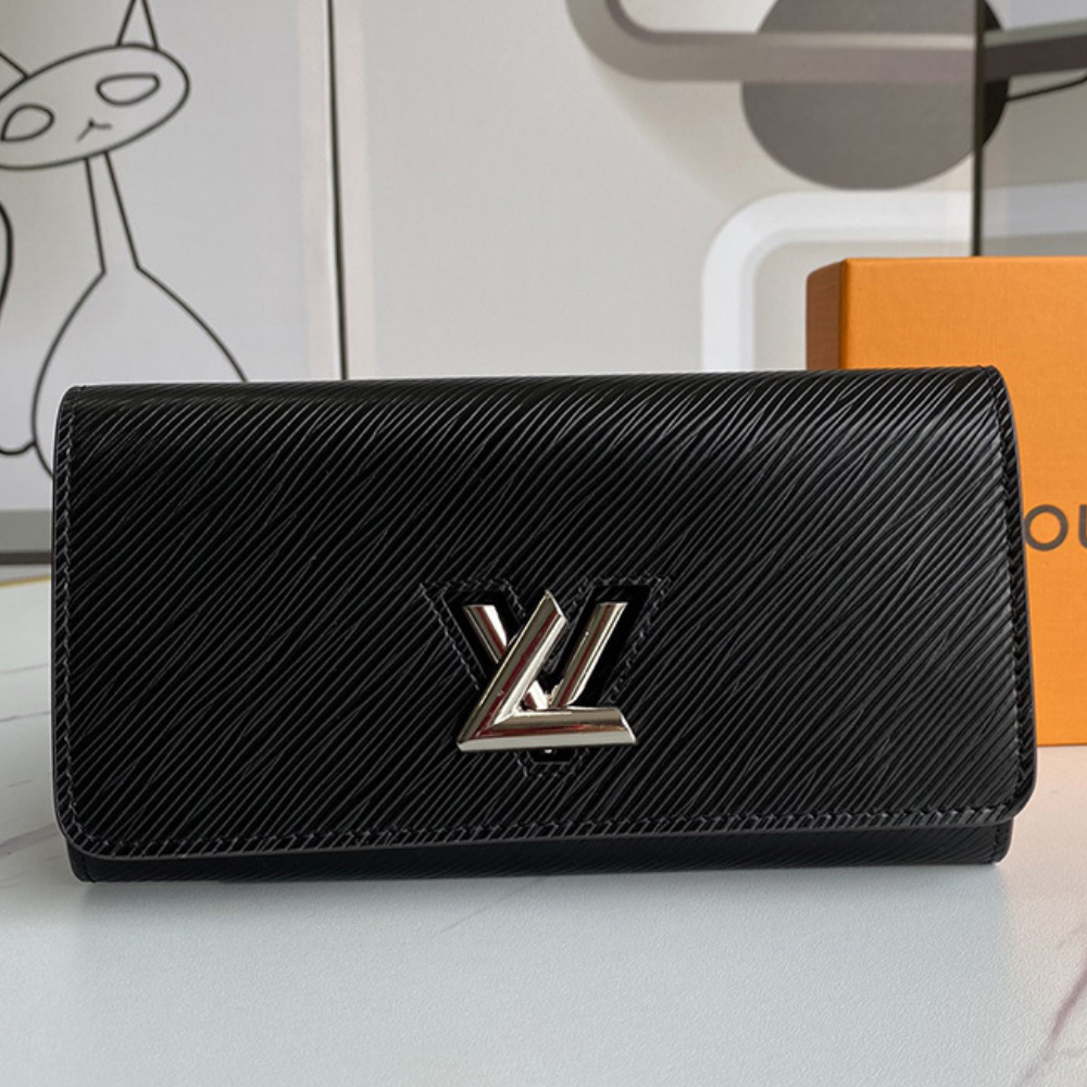 Louis Vuitton Twist Wallet Epi Black 7.5 Inches M67510