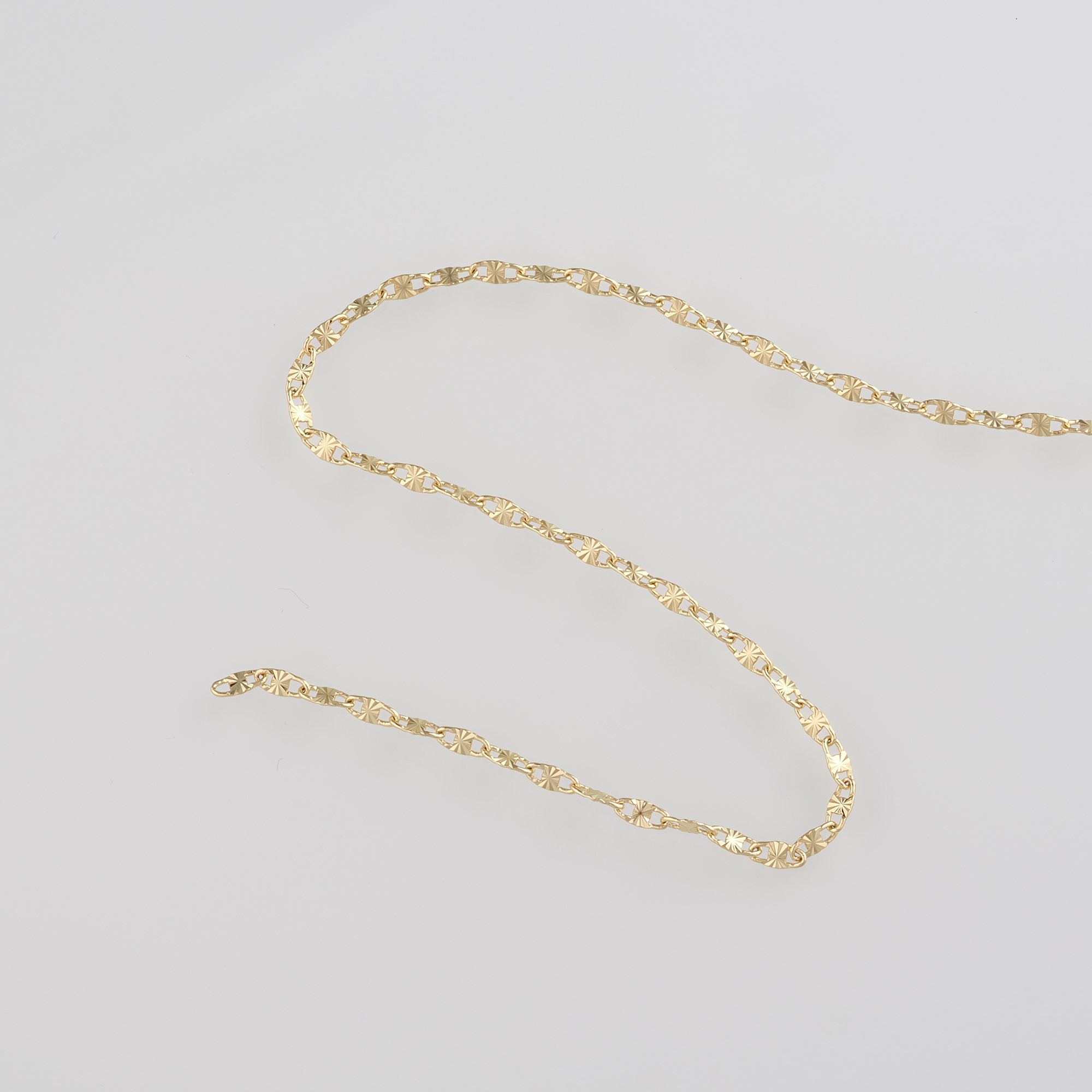 18K Gold Filled Cable Chain Necklace,Dainty Thin Link Chain,Gold Oval Chain Necklace for Women DIY Jewelry Making Supply