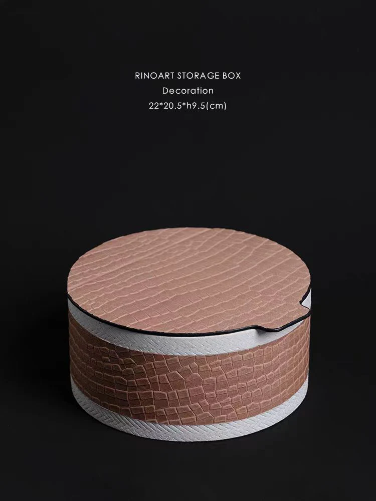 DC261 - Home Flip cover! HDeco series hand-made leather crocodile pattern jewelry box cloakroom storage box