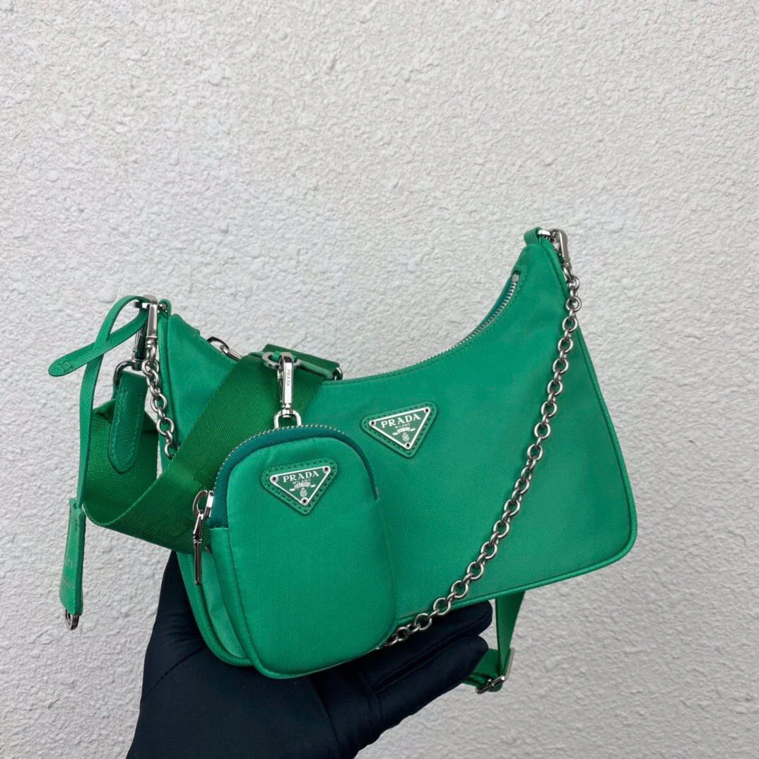Prada Re-Edition 2005 Nylon Bag mint green